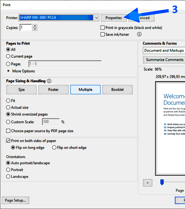 Click Properties